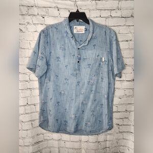 Chubbies Mens Volcano Palm Tree Pattern Pocket Shirt Size Large‎